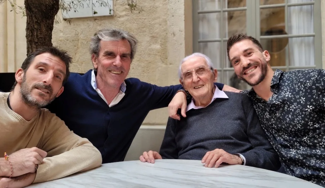 Les trois générations de la famille Scié réunies