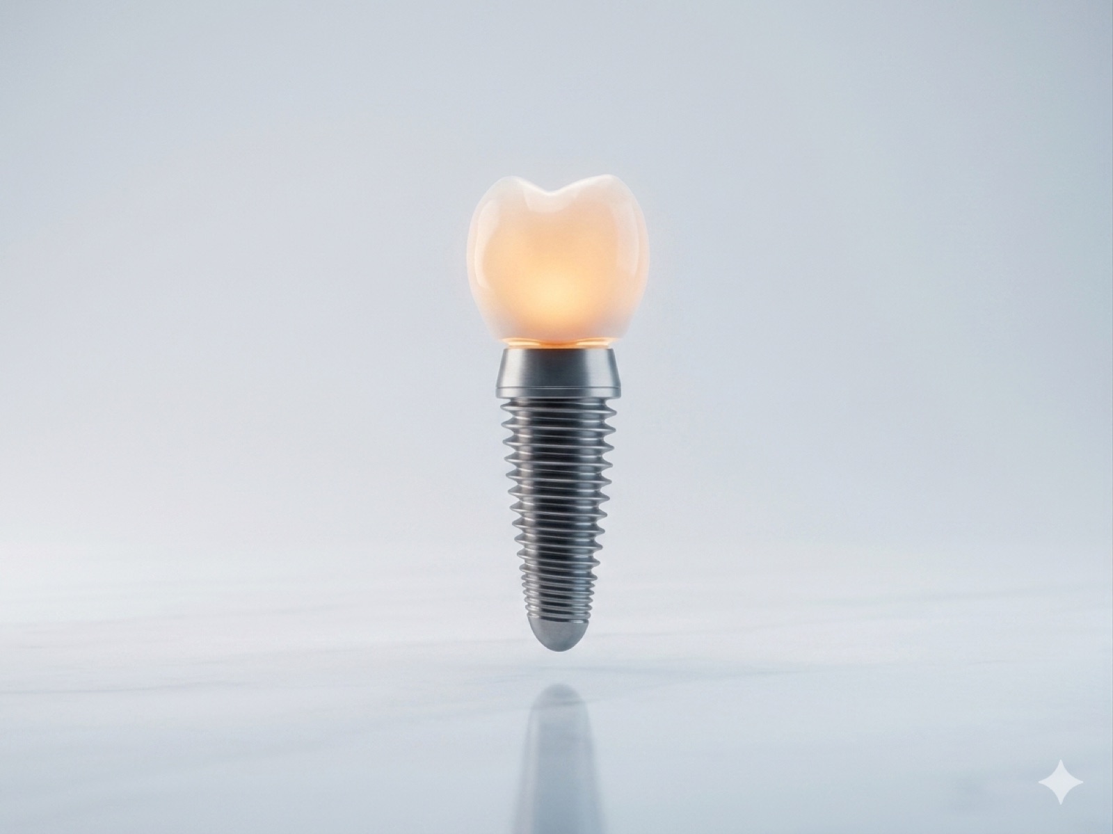 Couronne céramique vissée sur implant titane