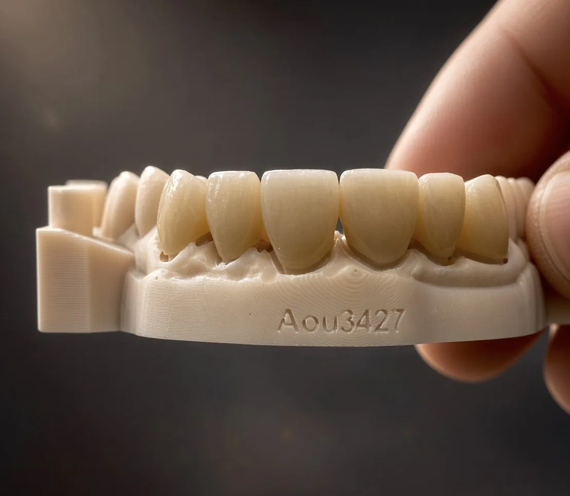 Unitaires full zircone sur modèle imprimé
